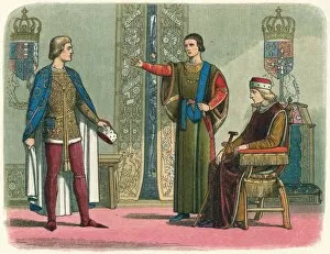 King Of England And France Gallery: Henry VI and the Dukes of York and Somerset, 1450 (1864). Artist: James William Edmund Doyle