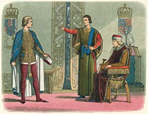 King Henry Vi Gallery: Henry VI and the Dukes of York and Somerset, 1450 (1864). Artist: James William Edmund Doyle