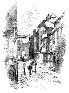 Henry VIIIs gateway, Windsor Castle, c1888. Artist: Herbert Arthur