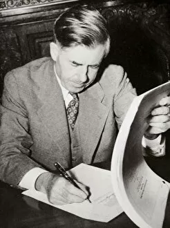 Signing Gallery: Henry A Wallace, American politician, 1930s