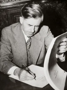 Signing Gallery: Henry A Wallace, American politician, 1930s
