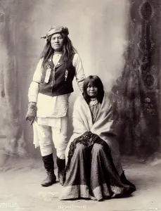 Henry Wilson and his wife, Americans of the Mohave, 1898. Creator: Frank A. Rinehart