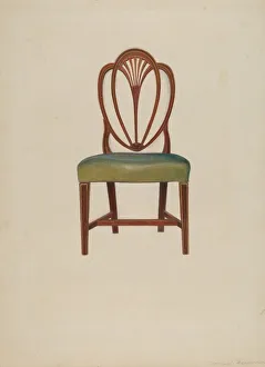 Samuel Fineman Prints: Hepplewhite Chair, c. 1936. Creator: Samuel Fineman