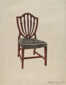 Hepplewhite Prints: Hepplewhite Chair, c. 1936. Creator: Vincent P. Rosel