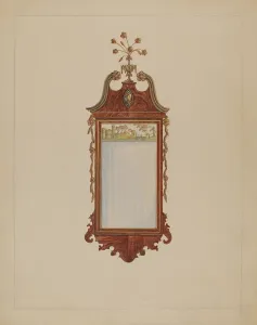 Gorid Nicholas Prints: Hepplewhite Mirror, 1935 / 1942. Creator: Nicholas Gorid