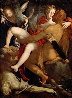 Dejanira Gallery: Heracles, Deianira and Nessus, ca 1580-1582. Artist: Spranger, Bartholomeus (1546-1611)