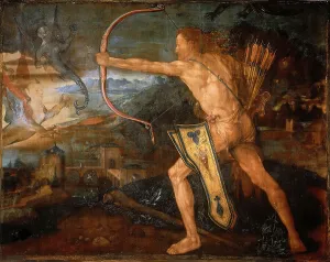 Nuremberg Prints: Heracles and the Stymphalian birds, 1500. Creator: Dürer, Albrecht (1471-1528)