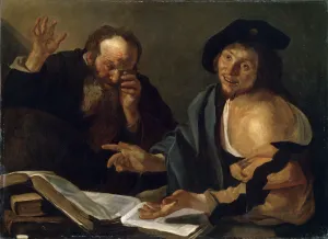 Dirck Collection: Heraclitus and Democritus, early 17th century. Artist: Dirck van Baburen
