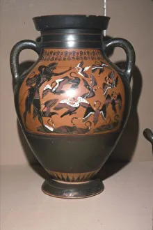 Herakles and Stymphalian Birds, Labours of Heracles, c500 BC Herakles and Stymphalian Birds, Labours of Heracles, c500 BC