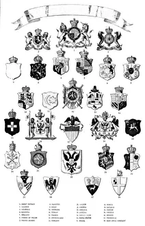 Symbols Prints: Heraldic crests, 1858. Creator: Unknown