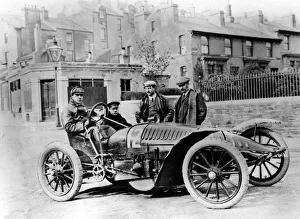 Motor Race Prints: Herbert Austin behind the wheel of a Wolseley, Gordon Bennett Cup eliminating trials