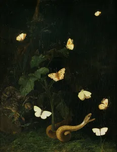 Herb Prints: Herbs, Butterflies and a Serpent. Creator: Christian Jansz Striep