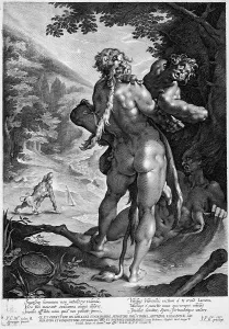 Antaeus Prints: Hercules and Antaeus, 1610. Creator: Lucas Kilian