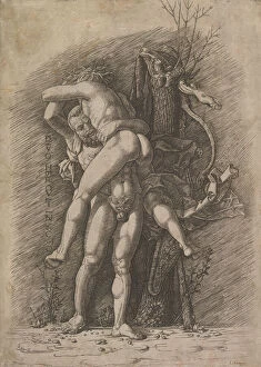 Lifting Gallery: Hercules and Antaeus, ca. 1497. Creator: Unknown