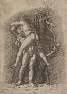 Antaeus Collection: Hercules and Antaeus, ca. 1497. Creator: Unknown