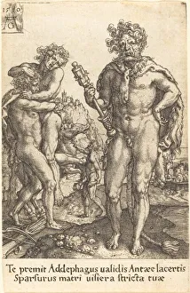 Hercules Prints: Hercules and Anthaeus, 1550. Creator: Heinrich Aldegrever