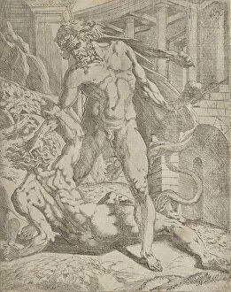 Antonio Fantuzzi Gallery: Hercules and Cacus, 1540-45. Creator: Antonio Fantuzzi