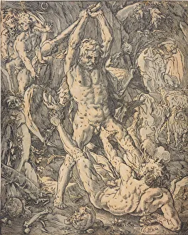 Henry Goltzius Prints: Hercules and Cacus, 1588. Creator: Hendrik Goltzius