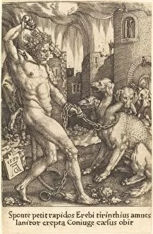 Trippenmecker Gallery: Hercules and Cerberus, 1550. Creator: Heinrich Aldegrever