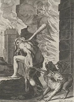 Images Dated 25th September 2020: Hercules and Cerberus, 1586-1629. Creator: Aegidius Sadeler II