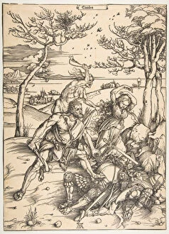 Knights Collection: Hercules Conquering the Molionide Twins.n.d. Creator: Albrecht Durer