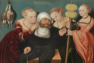 Spinning Prints: Hercules at the Court of Omphale, 1537. Creators: Hans Cranach, Lucas Cranach the Elder