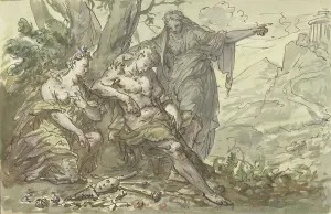 Crossroads Prints: Hercules at the crossroads, 1677-1755. Creator: Elias van Nijmegen