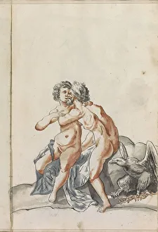Deianeira Prints: Hercules and Deïanira, 1696. Creator: Hendrick van Beaumont