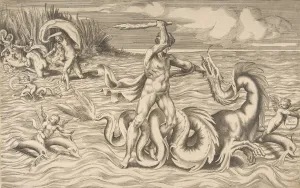 Deianeira Prints: Hercules fight adragon in the centre