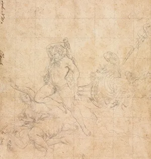 Squared In Graphite Prints: Hercules and the Girdle of Hippolyta