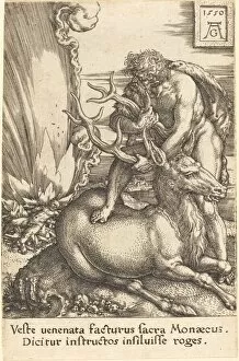 Labours Of Hercules Collection: Hercules and the Hind, 1550. Creator: Heinrich Aldegrever