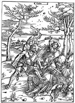 Images Dated 10th October 2007: Hercules Killing the Molionides, c1496-1498, (1936). Artist: Albrecht Durer