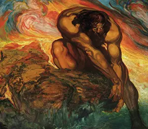 Hercules levantando el tumulo de Pyrene (Hercules raising the tumulus of Pyrene), 1908-1909