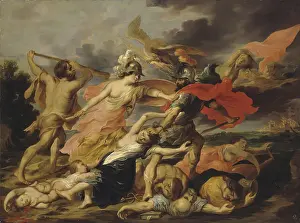 Athene Prints: Hercules and Minerva Expelling Mars, 1640. Creator: Victor Wolfvoet