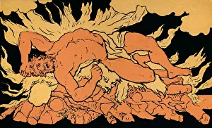 Picart Collection: Hercules on Mount Oeta, 1880. Artist: Picart