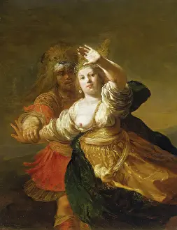 Hercules Prints: Hercules Obtaining the Girdle of Hyppolita, 1650. Creator: Nikolaus Knupfer
