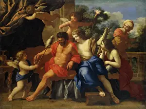 Hercules Prints: Hercules and Omphale, 1650. Creator: Giovanni Francesco Romanelli