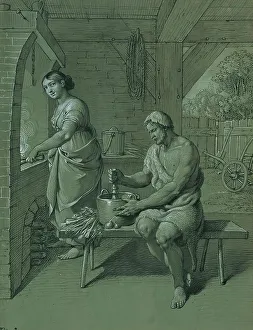 Peter Krafft Prints: Hercules and Omphale, 1805. Creator: Johann Peter Krafft