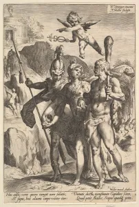Caduceus Prints: Hercules Being Shown the Mountainous Road to the Temple of Immortal Fame in the Compan
