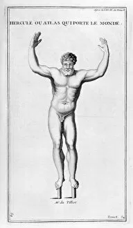 Hercules who carries the world, 1757. Artist: Bernard de Montfaucon