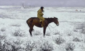 Remington Prints: The Herd Boy, 1905. Artist: Remington, Frederic Sackrider (1861-1909)