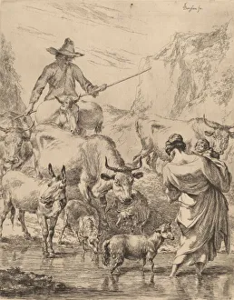 Herd Crossing the Brook. Creator: Nicolaes Berchem