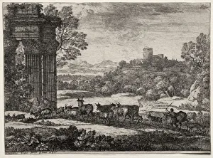1604 1682 Prints: The Herd Returning in Stormy Weather, 1651. Creator: Claude Lorrain (French, 1604-1682)