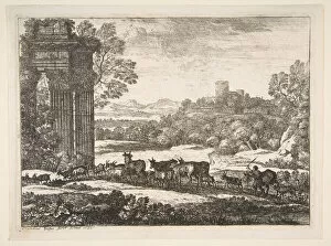 Claude Gellée Gallery: The Herd Returning in Stormy Weather, 1651. Creator: Claude Lorrain