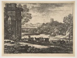 Hurrying Prints: The Herd Returning in Stormy Weather, ca. 1650-51. Creator: Claude Lorrain