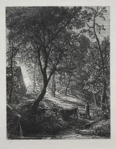 Samuel Palmer Prints: The Herdsmans Cottage, 1850. Creator: Samuel Palmer (British, 1805-1881)