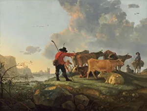 Cuyp Aelbert Prints: Herdsmen Tending Cattle, 1655 / 1660. Creator: Aelbert Cuyp