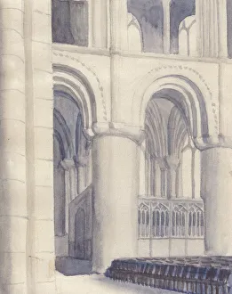 Shirley Prints: Hereford Cathedral, 1951. Creator: Shirley Markham