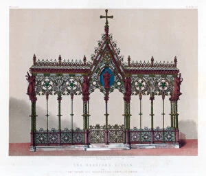 Choir Screen Gallery: The Hereford Screen, 19th century.Artist: John Burley Waring