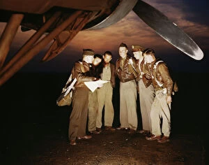 Heres our mission... Langley Field, Va. 1942. Creator: Alfred T Palmer